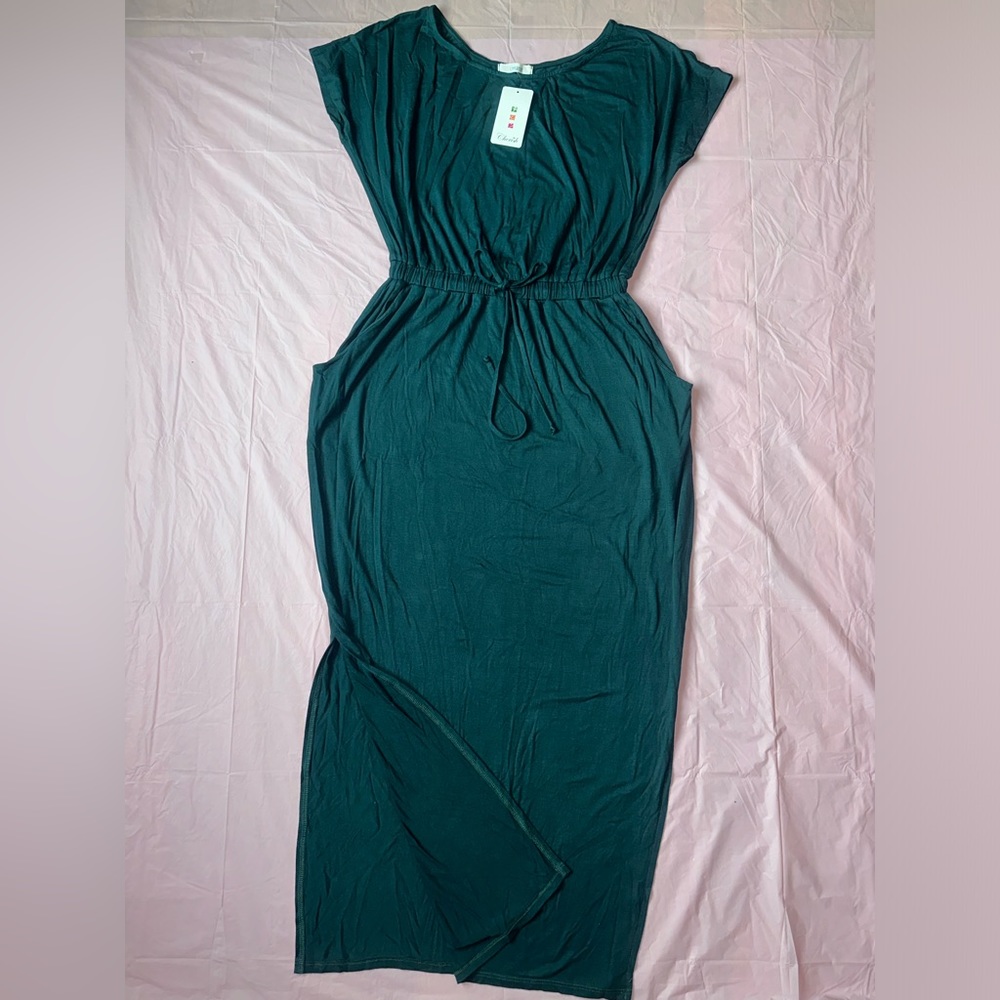 CHERISH Forest Green Dress